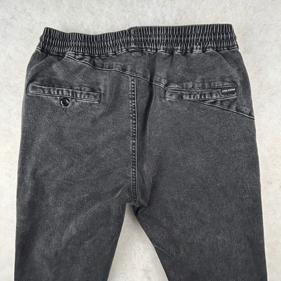 Volcom Frickin Slim Jogger Pants Mens Small Black 98% Cotton Stretch A12117C3 - Picture 6 of 14